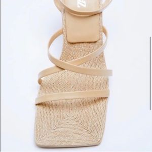 Zara Jute Leather Sandals